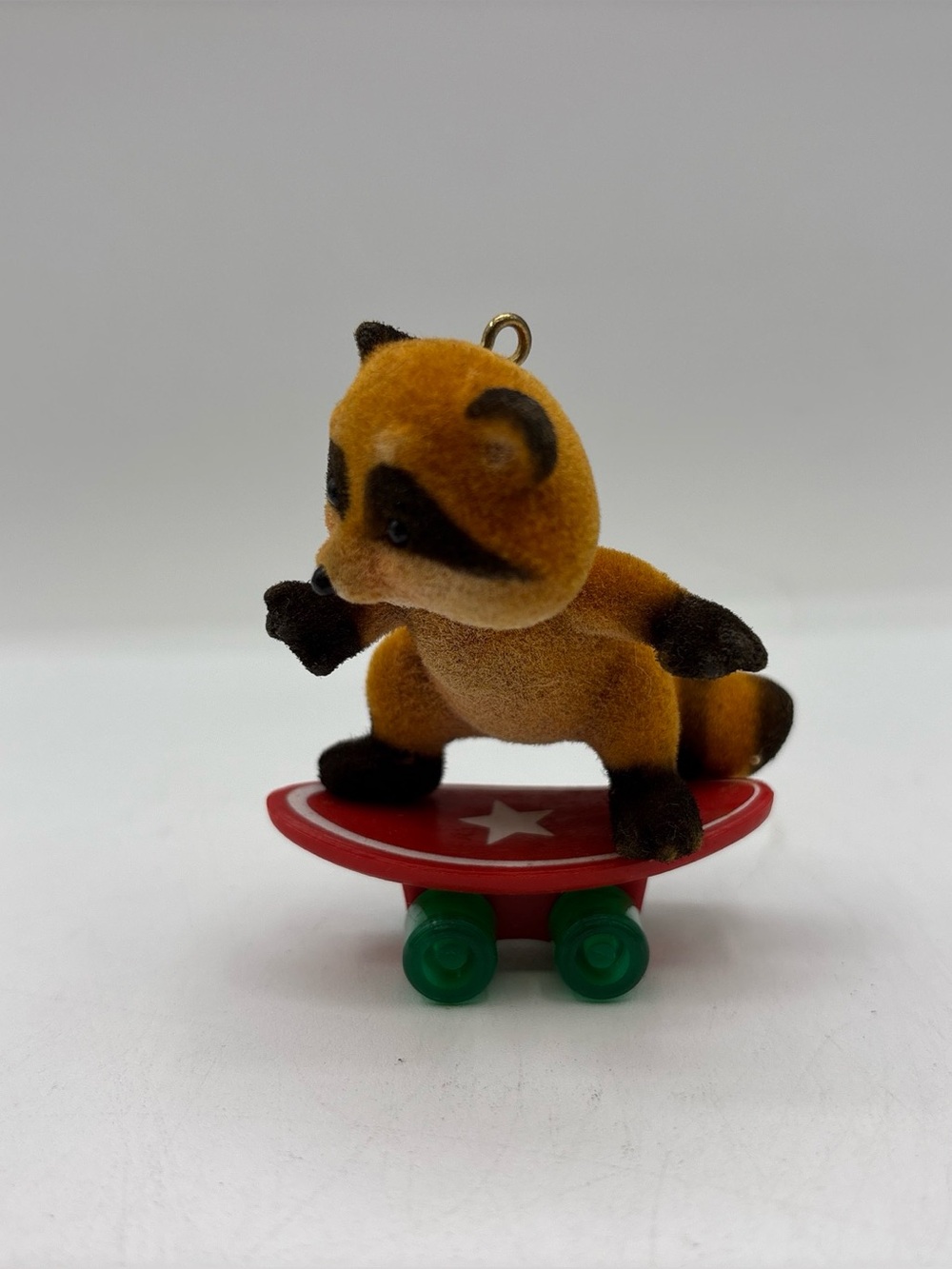 Hallmark Keepsake Dated 1985 Vintage Skateboard Raccoon Handcrafted Ornament